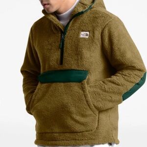 The North Face Campshire Brown Sherpa Hooded Pullover